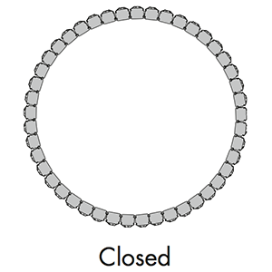 Swarovski 37 E00 - Bezel Stretch Chain Bracelet Configuration